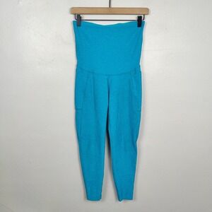 Beyond Yoga Beyond the Bump Spacedye Maternity‎ Leggings Womens Medium Blue